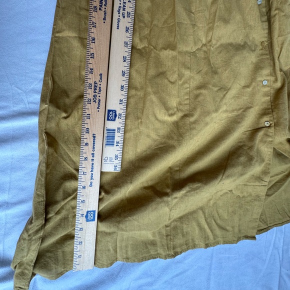 La Lou Everyday Dress Golden Yellow One size fits Most cotton Flax Lagenlook - Picture 12 of 12